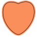 Valentines Day heart orange