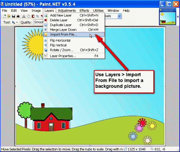 create a comic import background