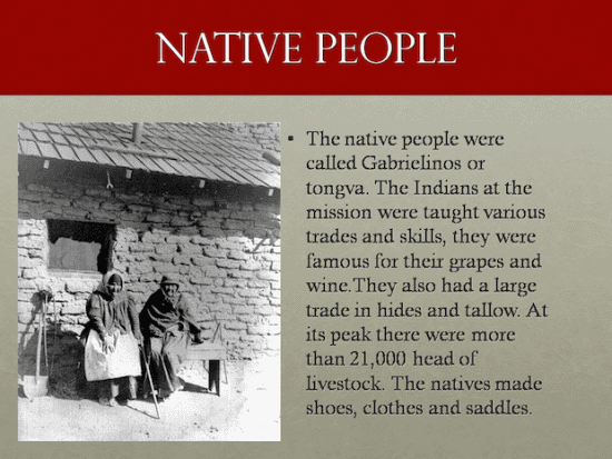 California Missions PowerPoint - Native People
