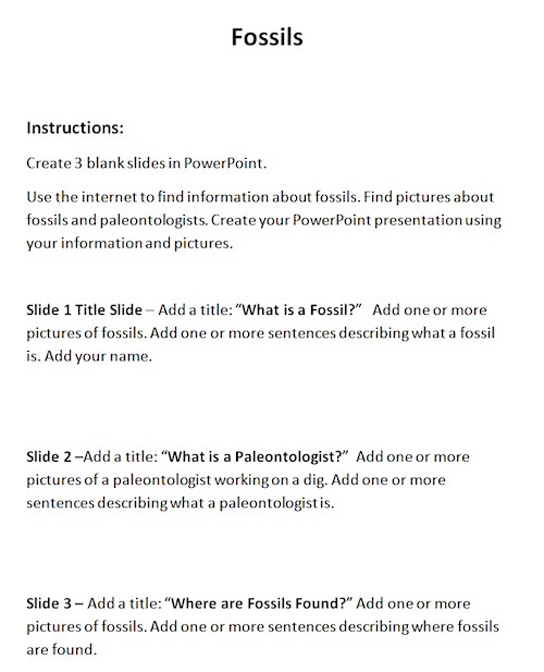 fossils student handout