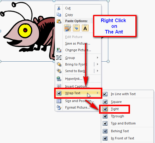 How to move clipart