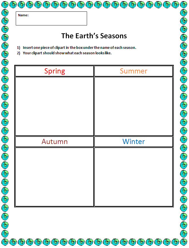 seasons of the year template