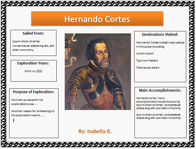 Hernando Cortes Poster Activity