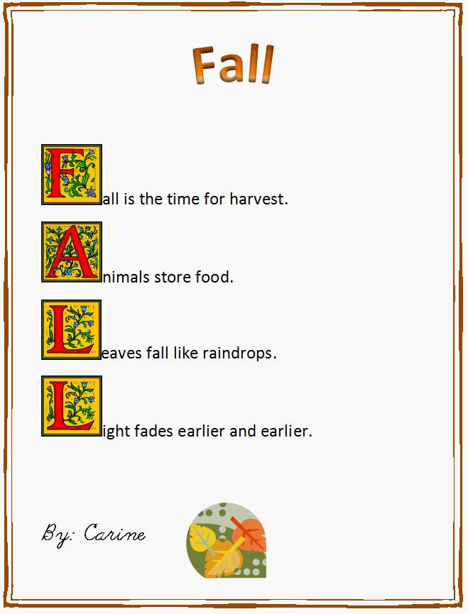 Fall Acrostic