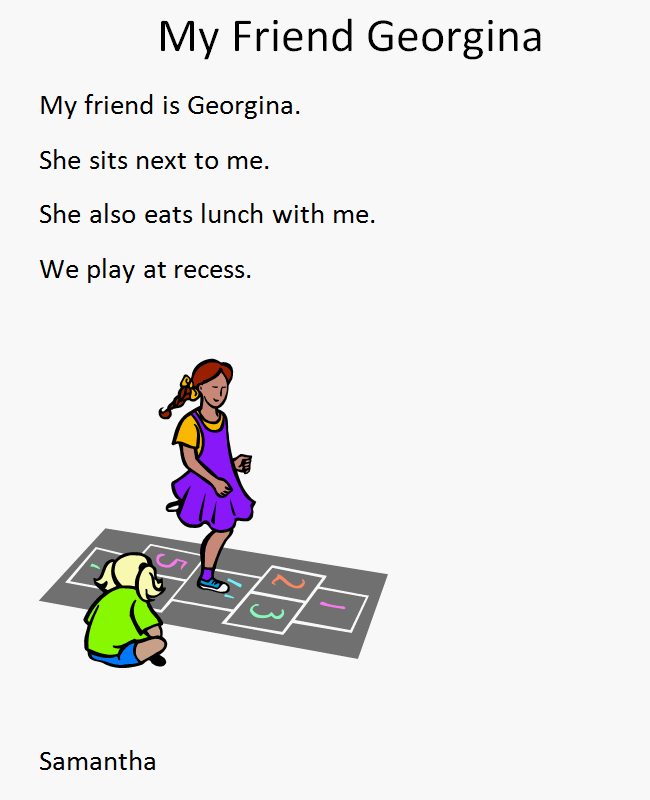 Narrative Writing about a Friend