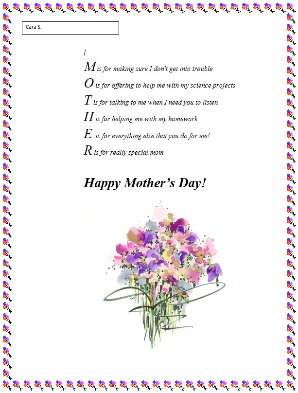 Mother's Day Poem Example