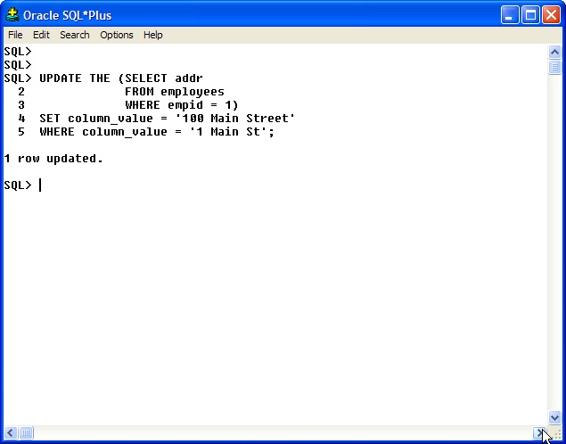 UPDATE Nested Table