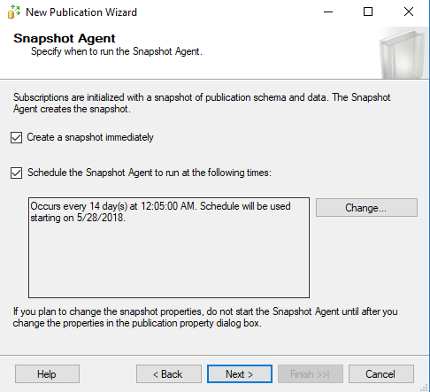 SQL Snapshot Agent