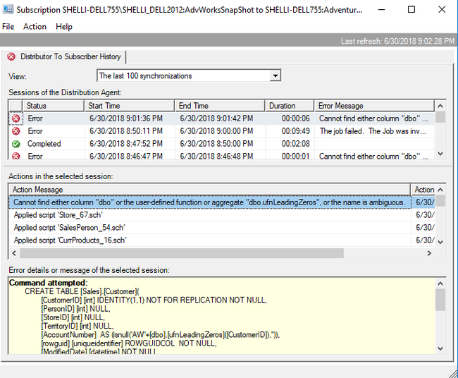 Locate Failure in Distributor to Subscriber History