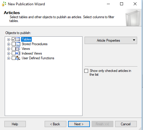 Snapshot Article Selection