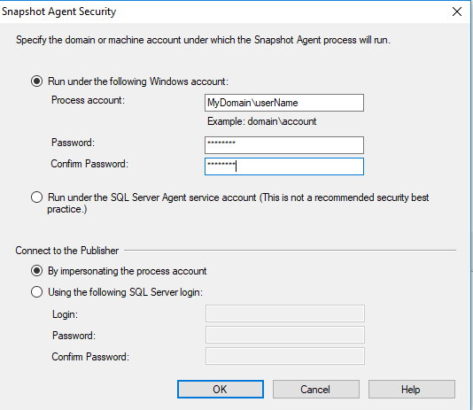 Snapshot Security Window