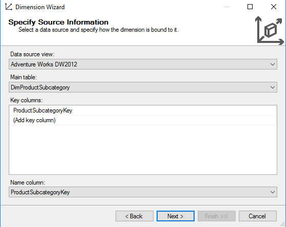 SSAS Dimension Source