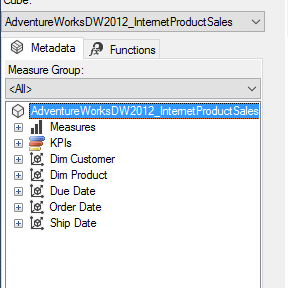 SSMS MDX Query Metadata