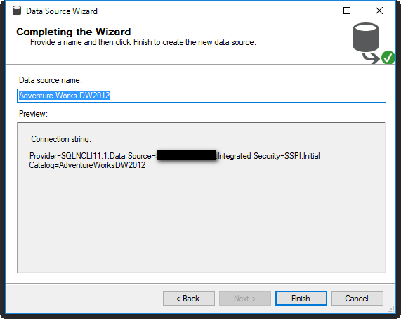 SSAS Data Source Connection