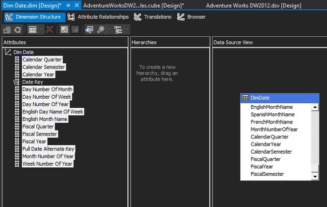 SSAS Dimension Structure