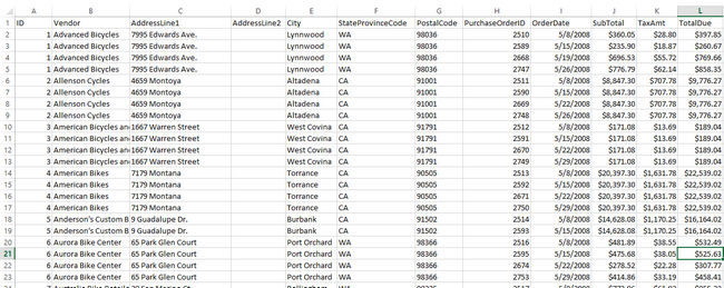 Mail Merge Data Source for Letters with Multiple Data Rows