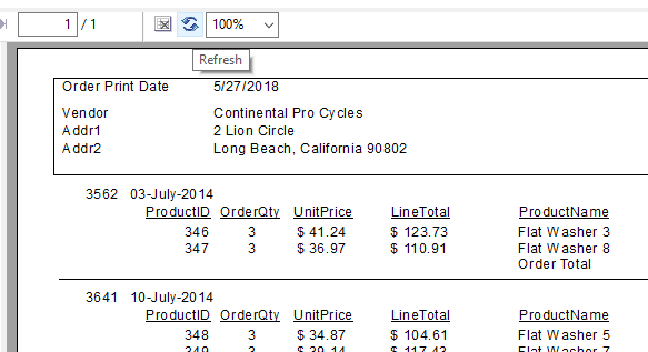 Crystal Report Refresh