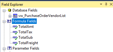 FIeld Explorer Formula Fields