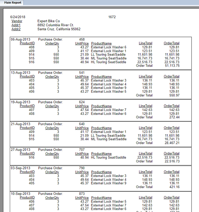 Crystal Report with Subreport using 2 Table Adapters