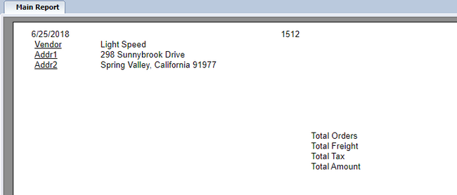 Main Report without Subreport